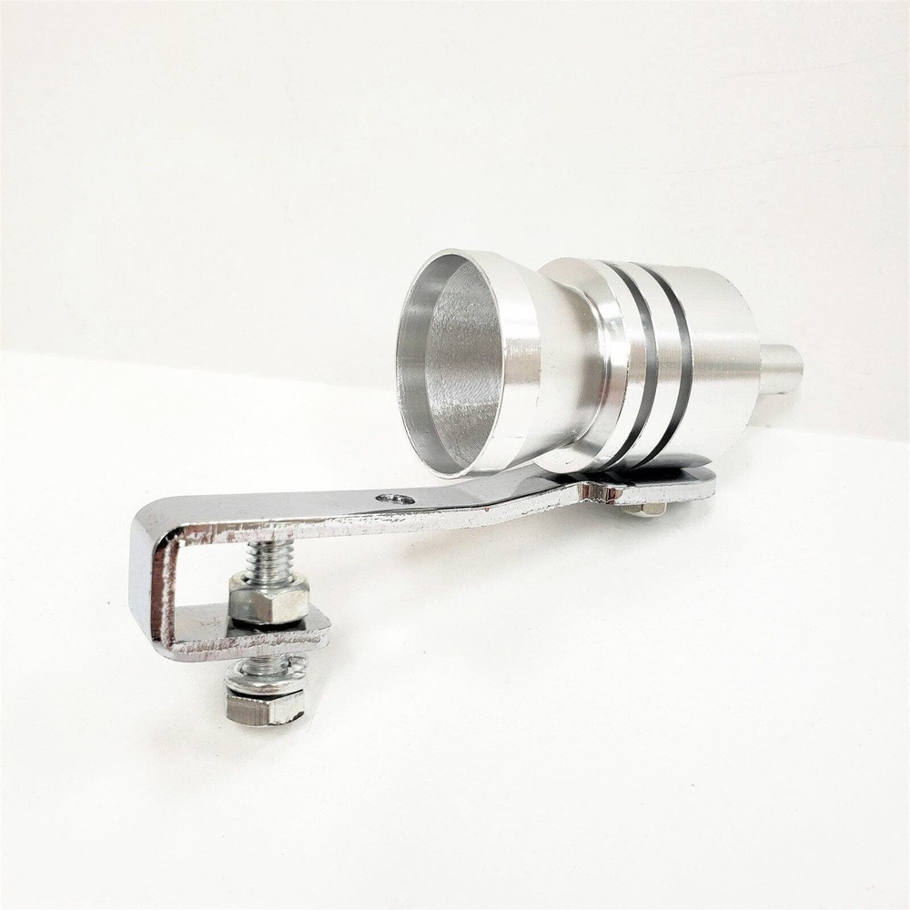 2.25" Tail Pipe Muffler Tip Whistler Turbo Sound Simulator Exhaust Pipe Silver